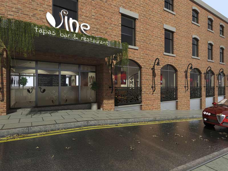 Jabster 3D Visualisation of Vine Tapas Bar and Restaurant